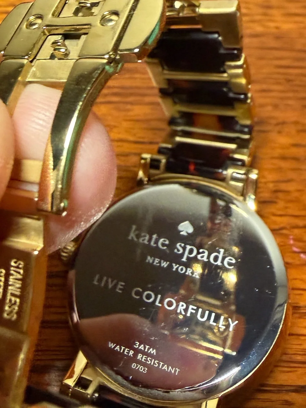 kate spade Gold and Tortoiseshell Gramercy Watch